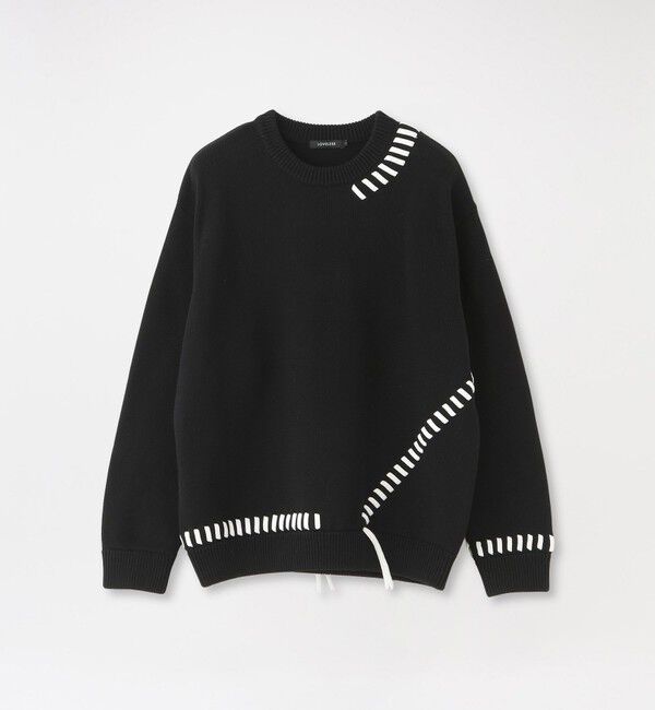  「ポイントスレッドプルオーバー」|ニット・セーター|ブラック