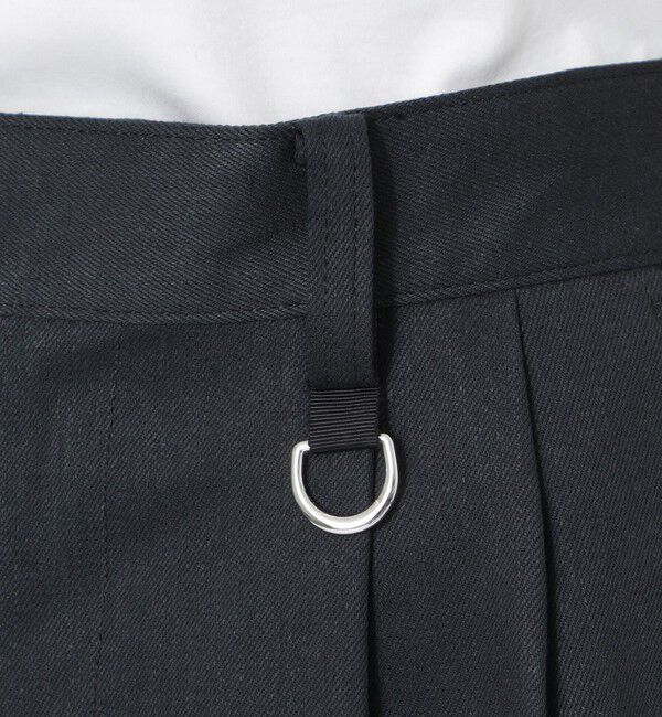  「2タックブラックバギーデニム」|デニム|