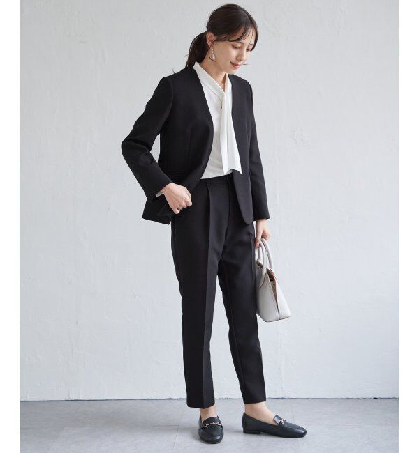 IKKA LOUNGE「【洗濯機で洗える／セットアップ対応】ウォッシャブルテーパードパンツ」|その他|