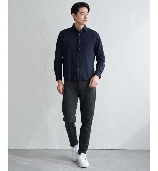 IKKA LOUNGE「GOKU楽ワークワッフルスイスカラーシャツ」|シャツ・ブラウス|