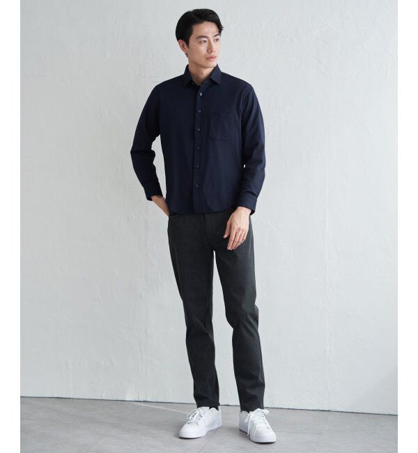 IKKA LOUNGE「GOKU楽ワークワッフルスイスカラーシャツ」|シャツ・ブラウス|