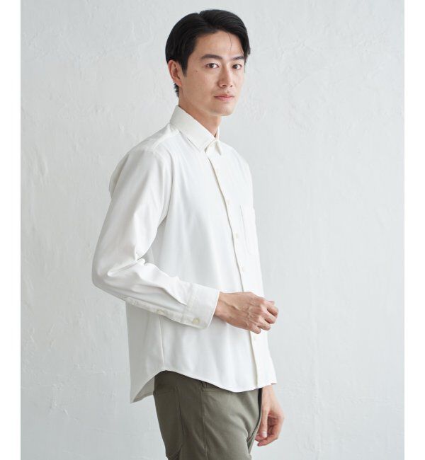 IKKA LOUNGE「GOKU楽ワークワッフルスイスカラーシャツ」|シャツ・ブラウス|