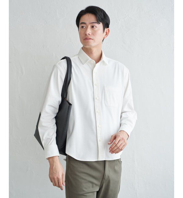 IKKA LOUNGE「GOKU楽ワークワッフルスイスカラーシャツ」|シャツ・ブラウス|