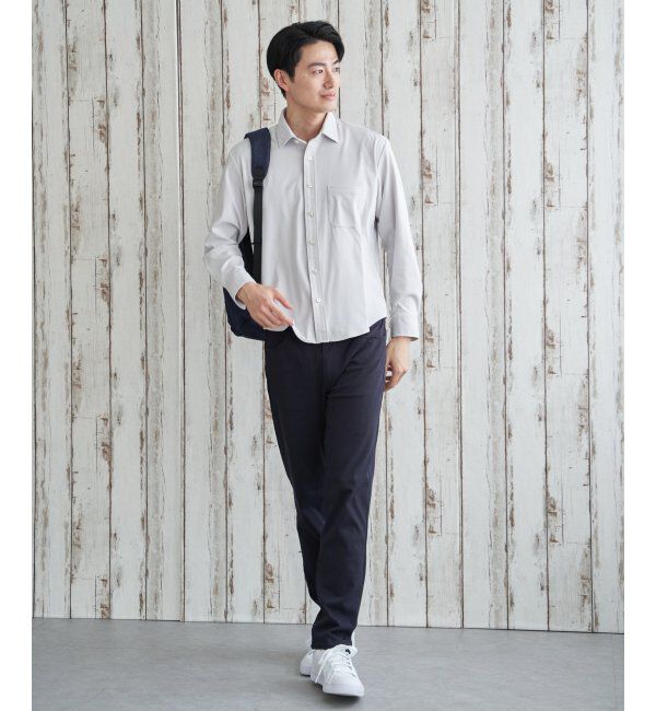 IKKA LOUNGE「GOKU楽ワークワッフルスイスカラーシャツ」|シャツ・ブラウス|