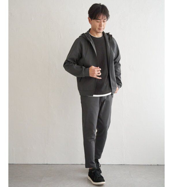 ikka「【イージーケア／吸水速乾】ドライポンチジップパーカ」|カーディガン|