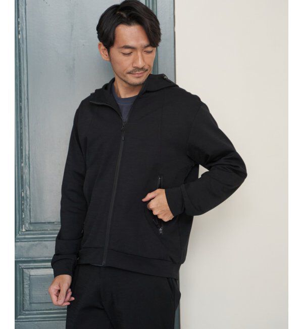 ikka「【イージーケア／吸水速乾】ドライポンチジップパーカ」|カーディガン|