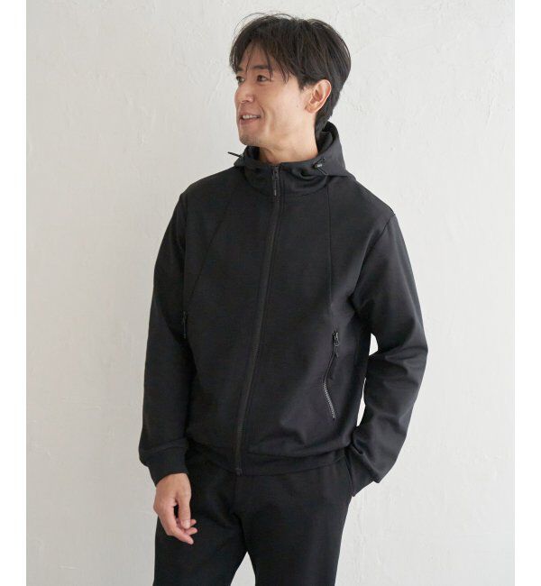 ikka「【イージーケア／吸水速乾】ドライポンチジップパーカ」|カーディガン|