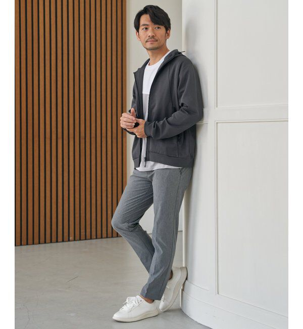 ikka「【イージーケア／吸水速乾】ドライポンチジップパーカ」|カーディガン|