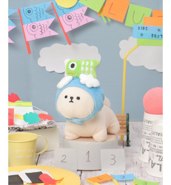 Lbc with Life「PLUFFY かぶりもの 鯉のぼり」|クッション・クッションカバー|グリーン