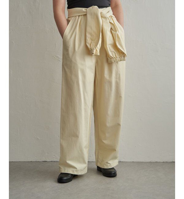 VENCE share style「ウエスト巻きジョガーパンツ」|デニム|アイボリー