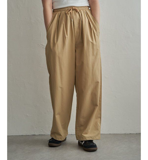 VENCE share style「ウエスト巻きジョガーパンツ」|デニム|ベージュ