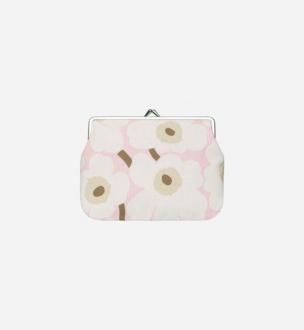 Marimekko「Mini Unikko Puolikas Kukkaro がま口ポーチ」|ポーチ|ﾋﾟﾝｸ&times;ｵﾌﾎﾜｲﾄ&times;ｻﾝﾄﾞ