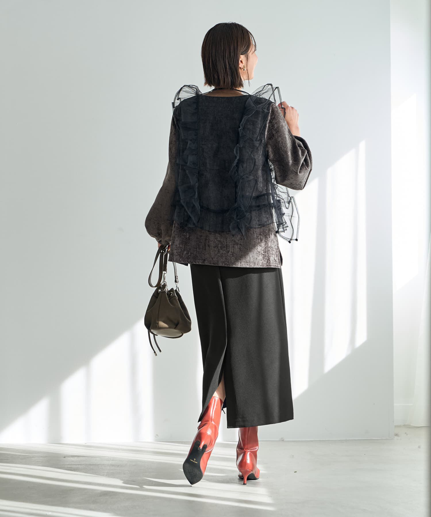 STYLE DELI「チュールフリルベスト」|ベスト・ジレ|