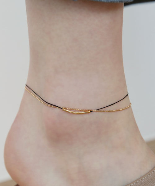 colleca la「ねじりパイプ・2連アンクレット」|アンクレット|