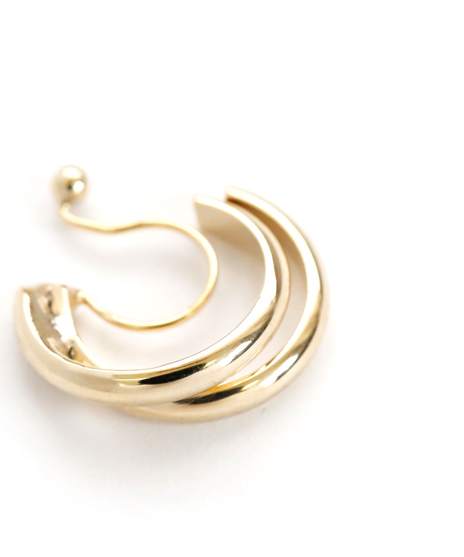colleca la「ノンホール・2連フープイヤリング」|イヤリング|