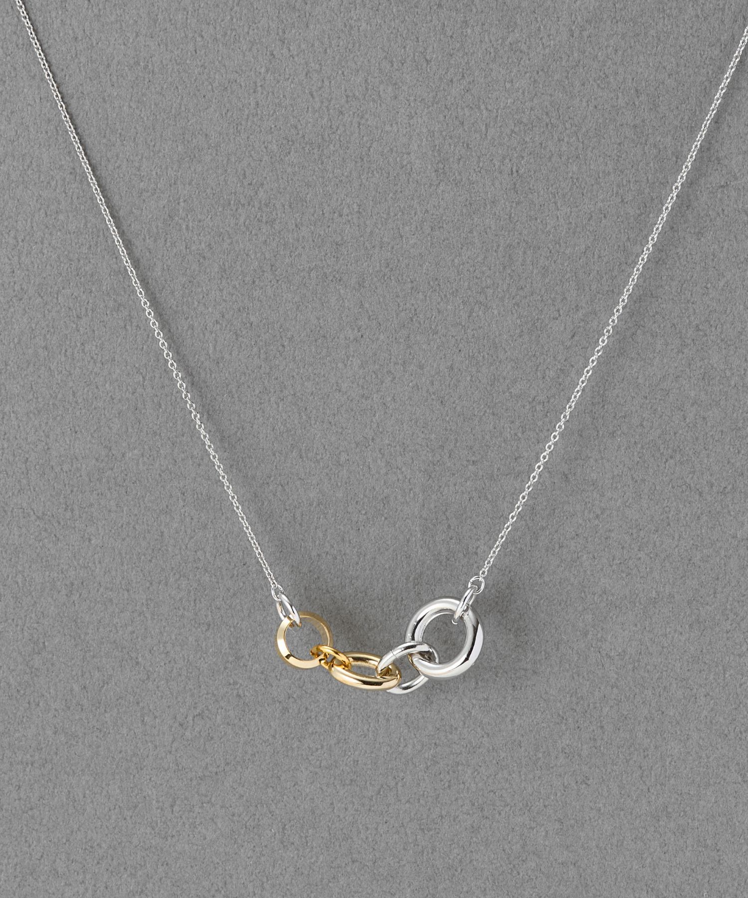  「【金属アレルギー対応】ミックスループメタルネックレス　シルバー」|ネックレス|シルバー