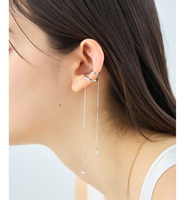 ete「[アシンメトリー] ナチュラルストーン イヤーカフ」|イヤーカフ|