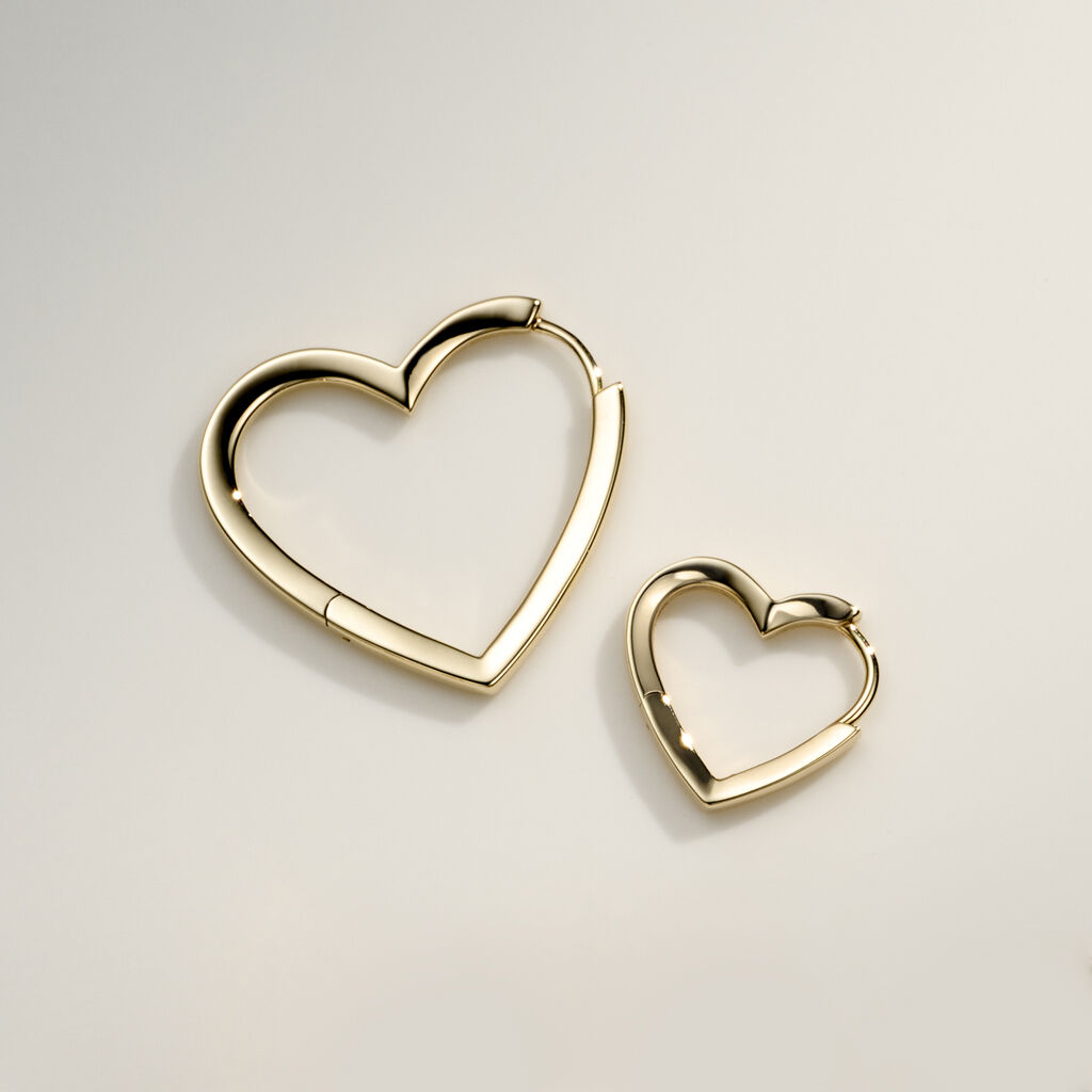 STAR JEWELRY「HEART CLICK HOOP PIERCED EARRING(S/片耳用)」|ピアス|