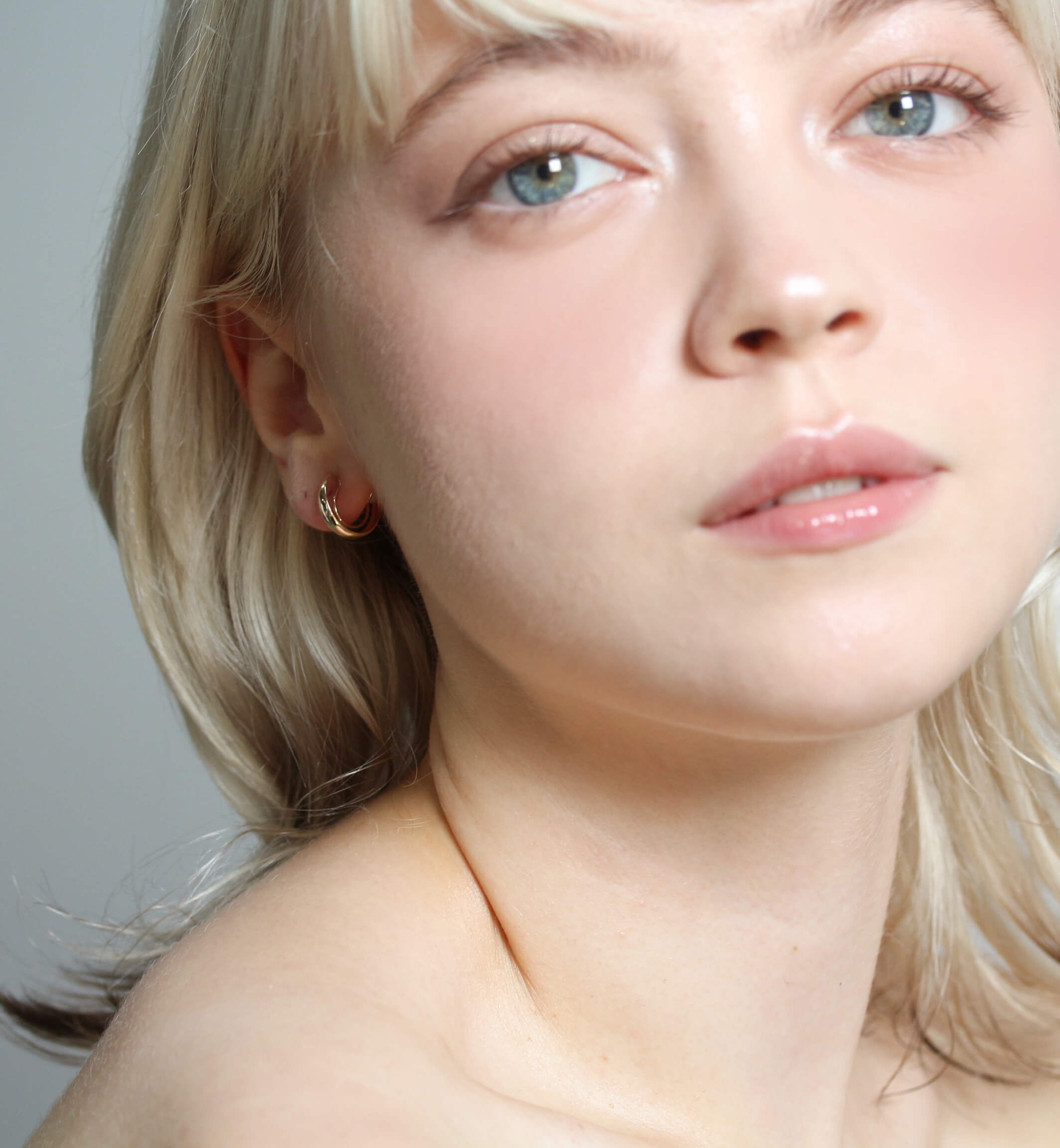  「ゴールド フープ イヤリング | K10YG」|イヤリング|