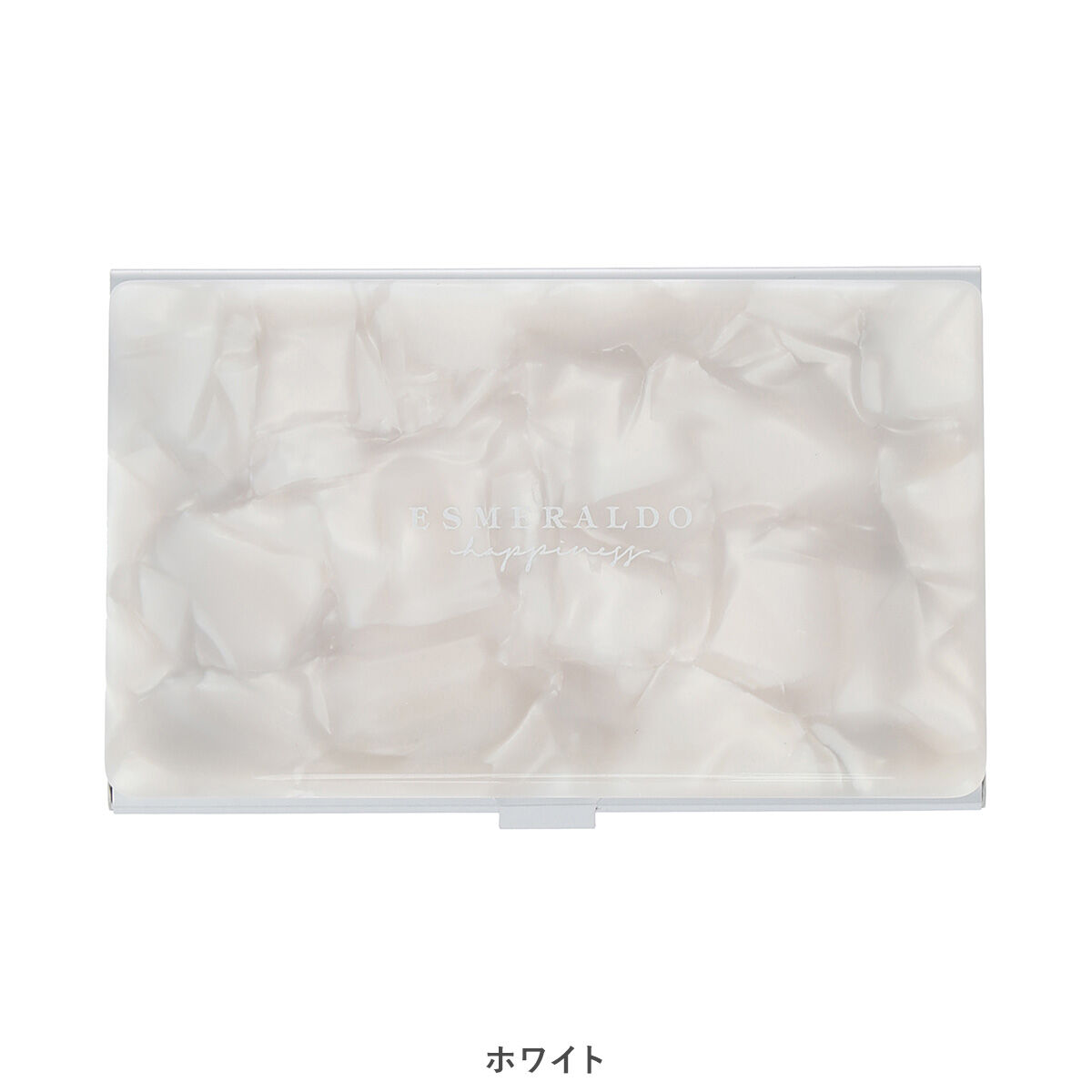  「ESMERALDO happiness エスメラルド・ハピネス スリムネームカードケース」|チャーム・キーホルダー|ホワイト