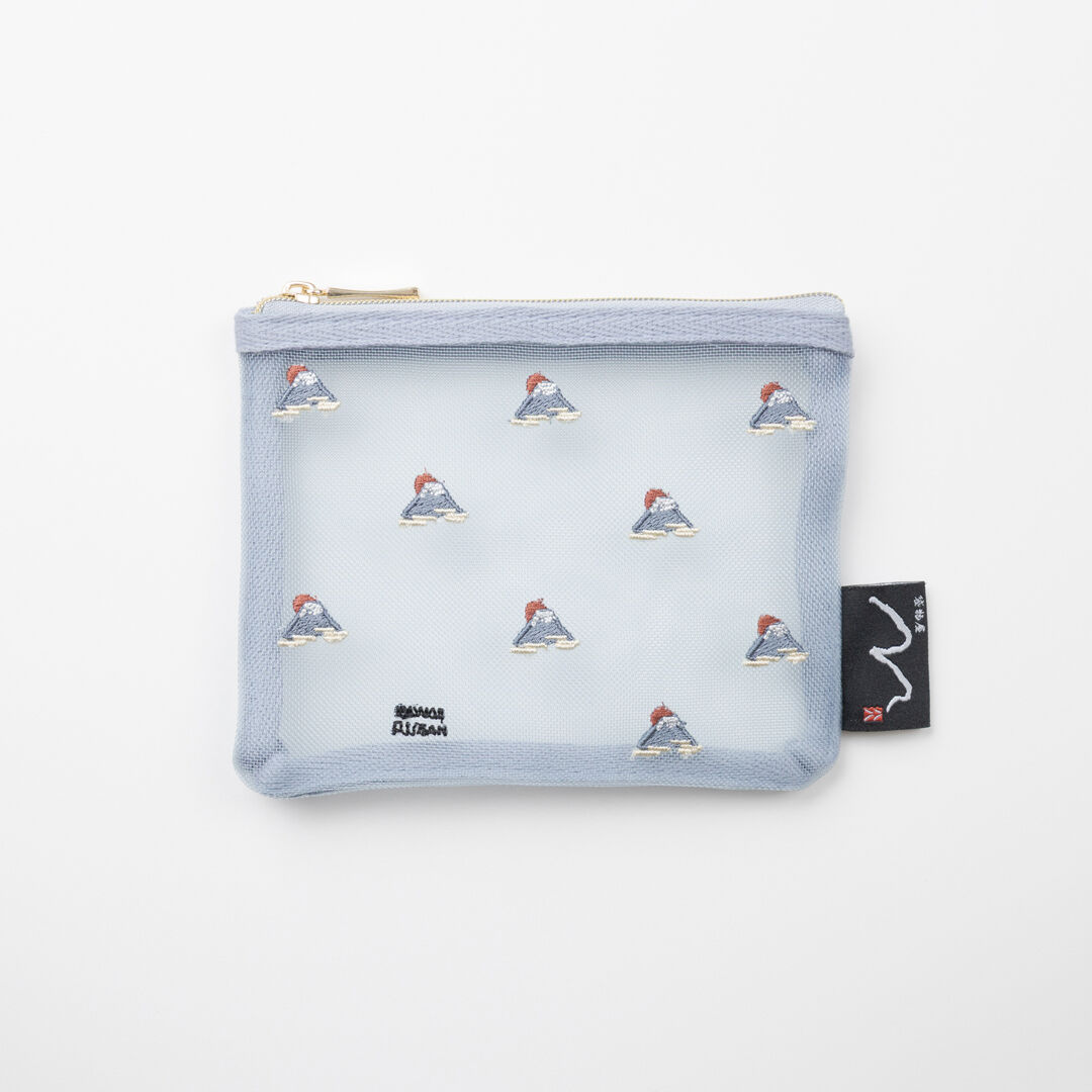  「八八 リサイクルメッシュミニフラットポーチ」|ポーチ|富士山