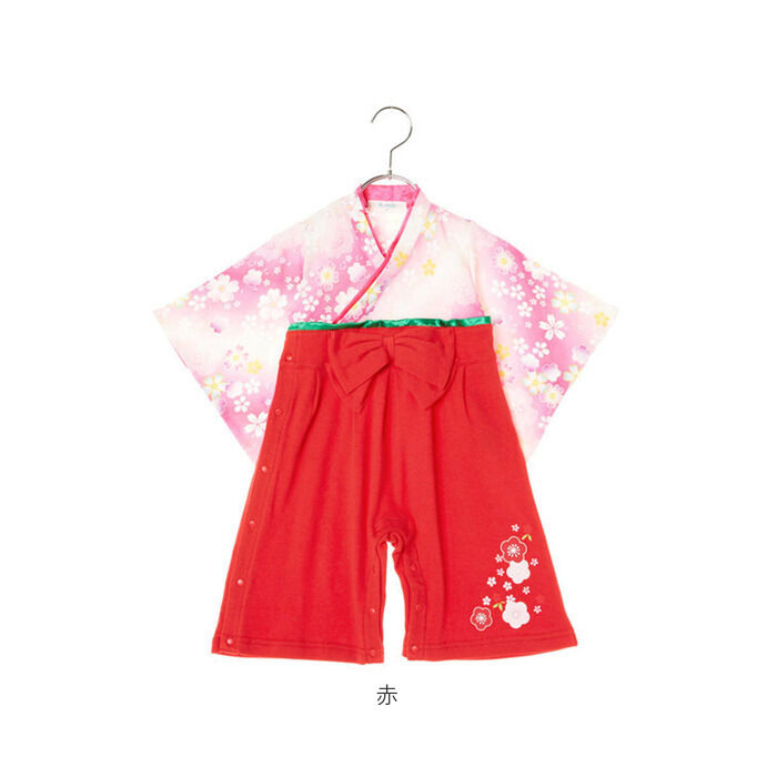 BACKYARD FAMILY「袴 ロンパース 女の子 通販 はかま ハカマ フォーマル 100日祝い 百日祝い お食い初め」|その他ベビーウェア|