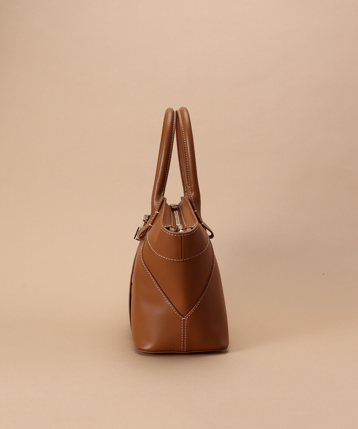 Samantha Thavasa「ステッチデザイン レザーハンドバッグ」|ハンドバッグ|