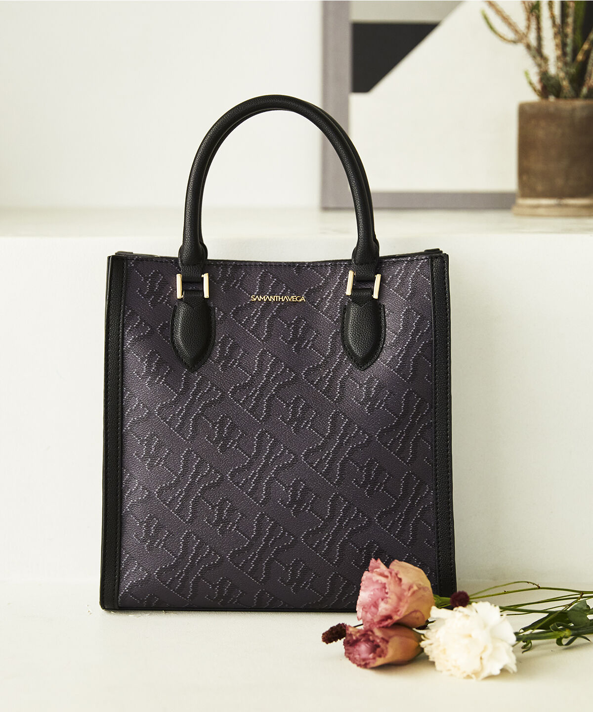 Samantha Vega「クロスプリントハンドバッグ」|ハンドバッグ|