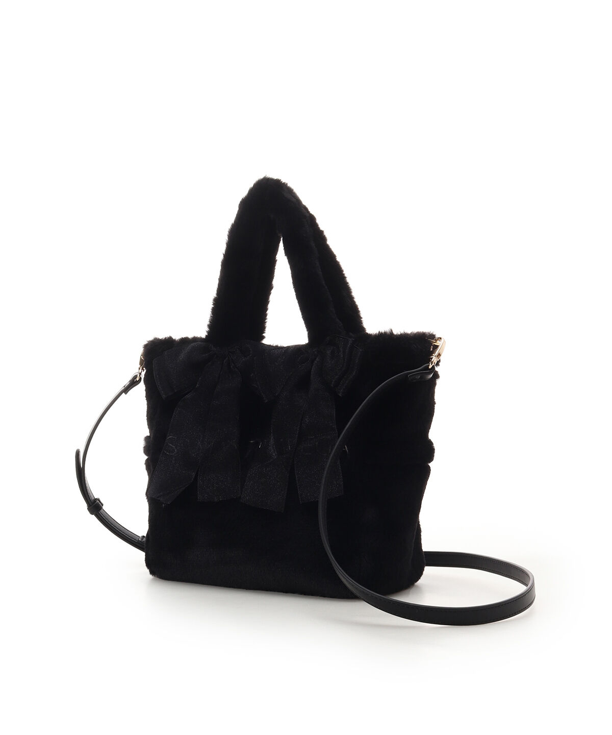 Samantha Vega「シフォンリボンファーハンドバッグ」|ハンドバッグ|