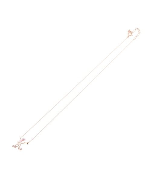 Samantha Tiara「K18 SPG フラワーレターズイニシャルネックレス 大 (K)」|ネックレス|