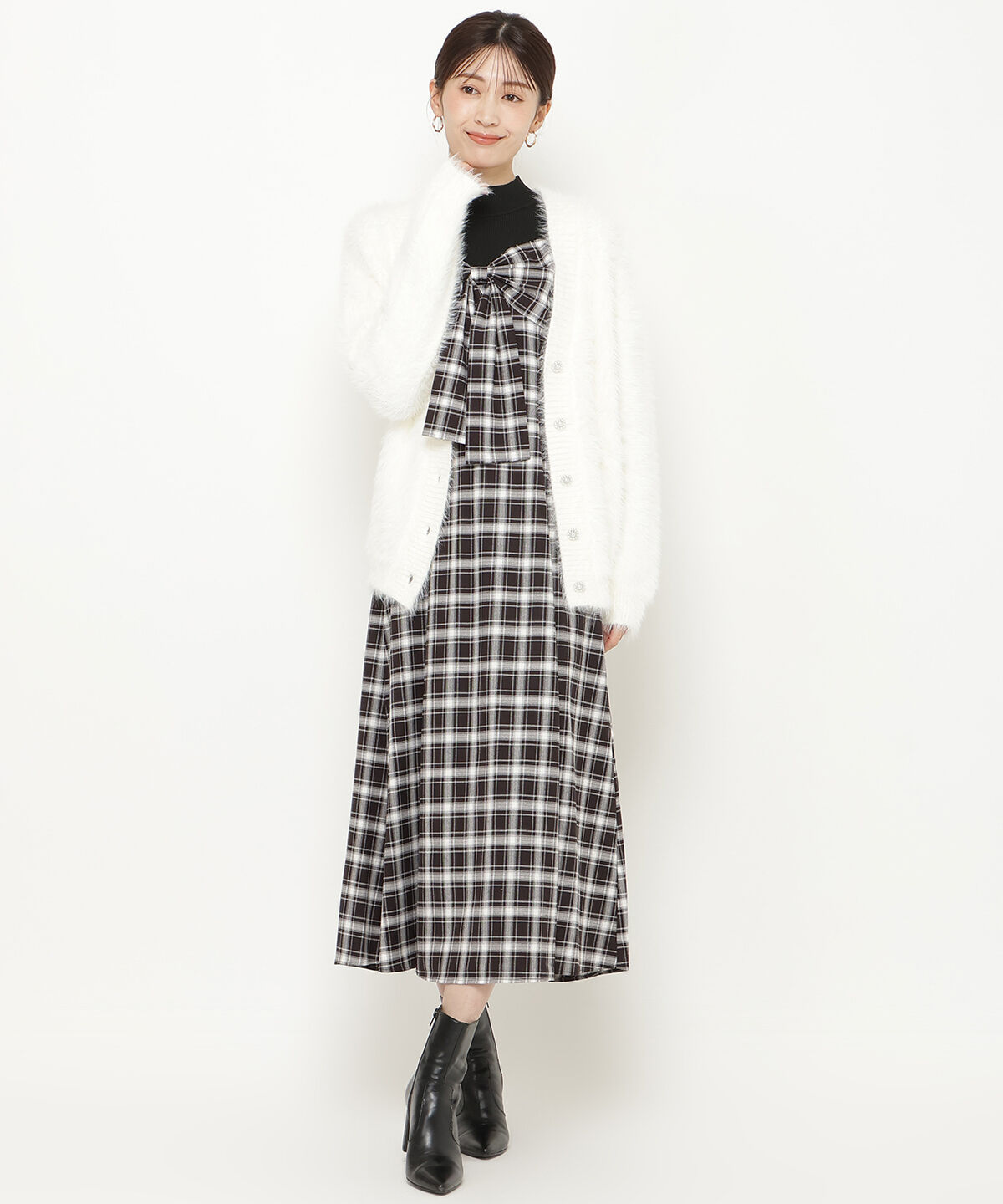 アンドクチュール「シャギーロングカーデ」|カーディガン|