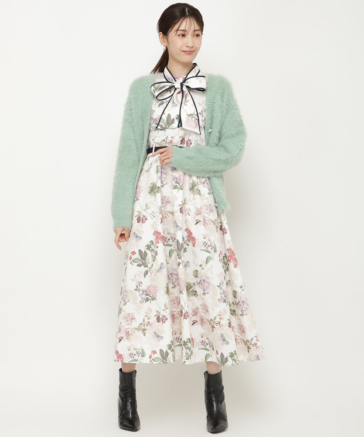 アンドクチュール「シャギーロングカーデ」|カーディガン|