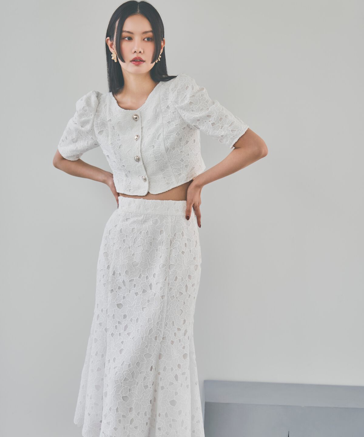 アンドクチュール「スカラレースマーメイドスカート」|フレア|