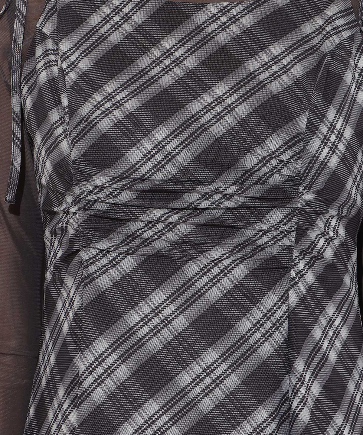 アンドクチュール「バイヤスチェックキャミワンピース」|ワンピース|