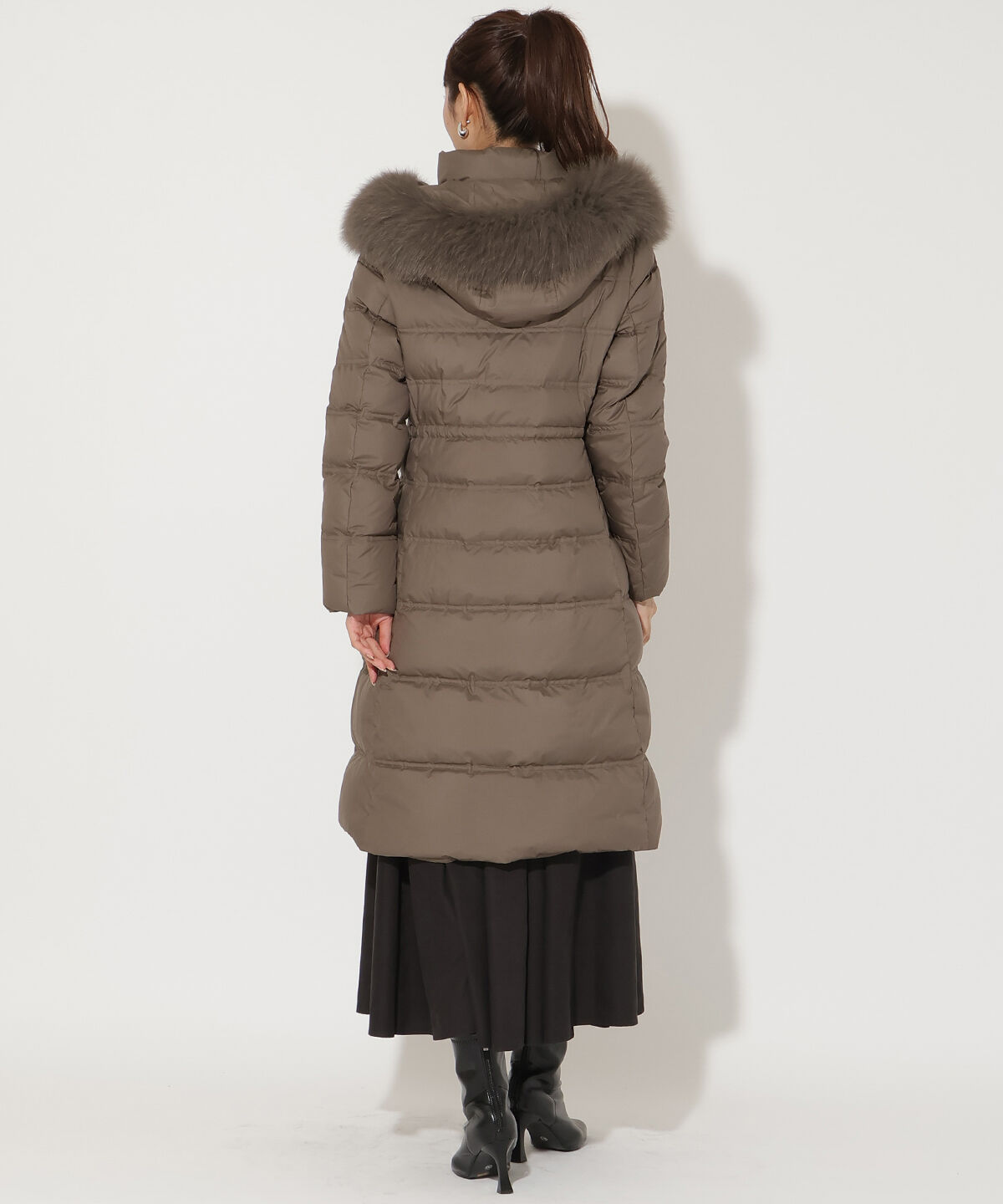 アンドクチュール「FOXファー付きプレミアムミドルロングダウン」|ダウン|