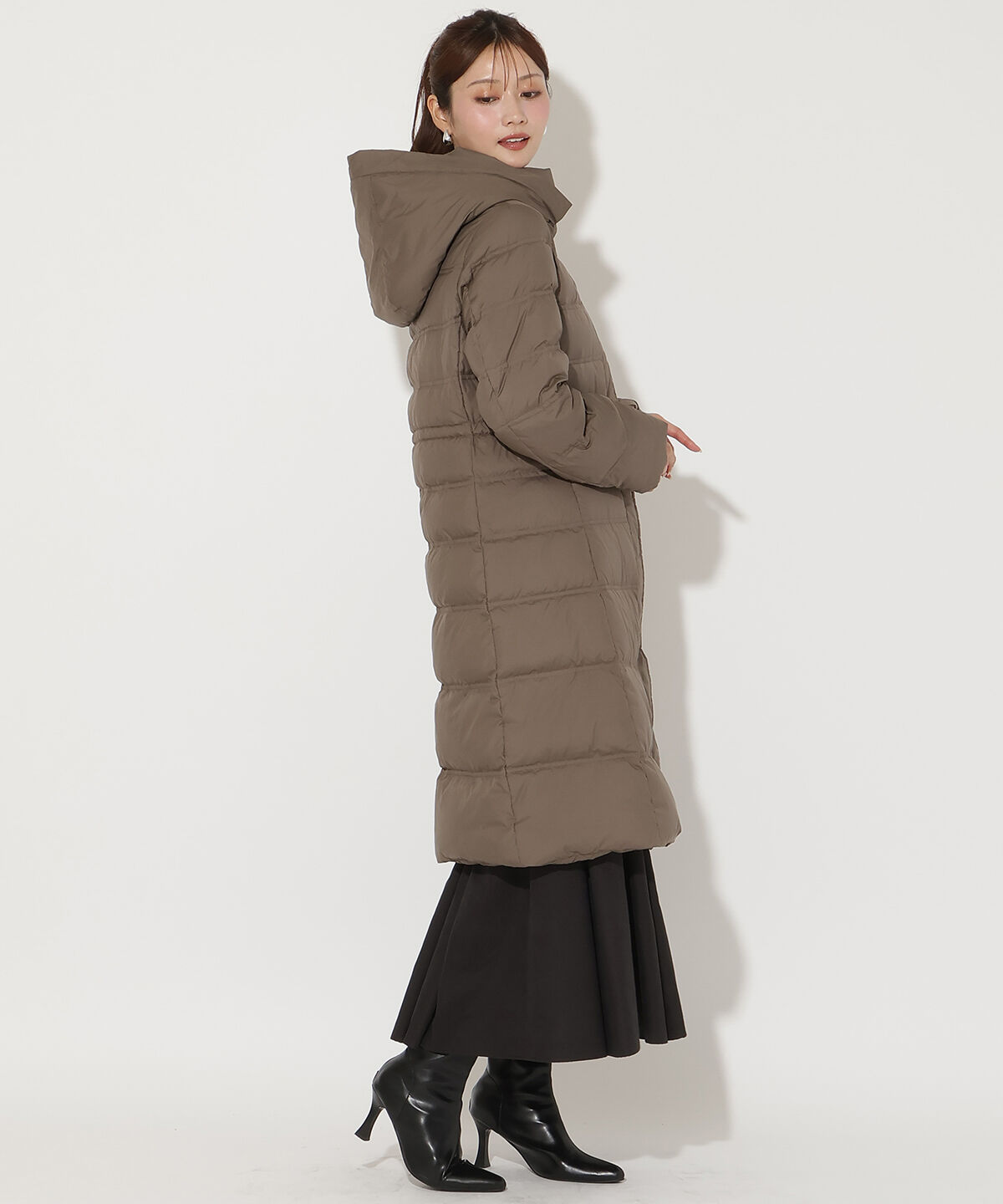 アンドクチュール「FOXファー付きプレミアムミドルロングダウン」|ダウン|