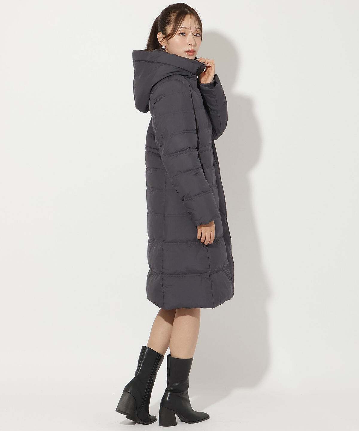 アンドクチュール「FOXファー付きプレミアムミドルロングダウン」|ダウン|