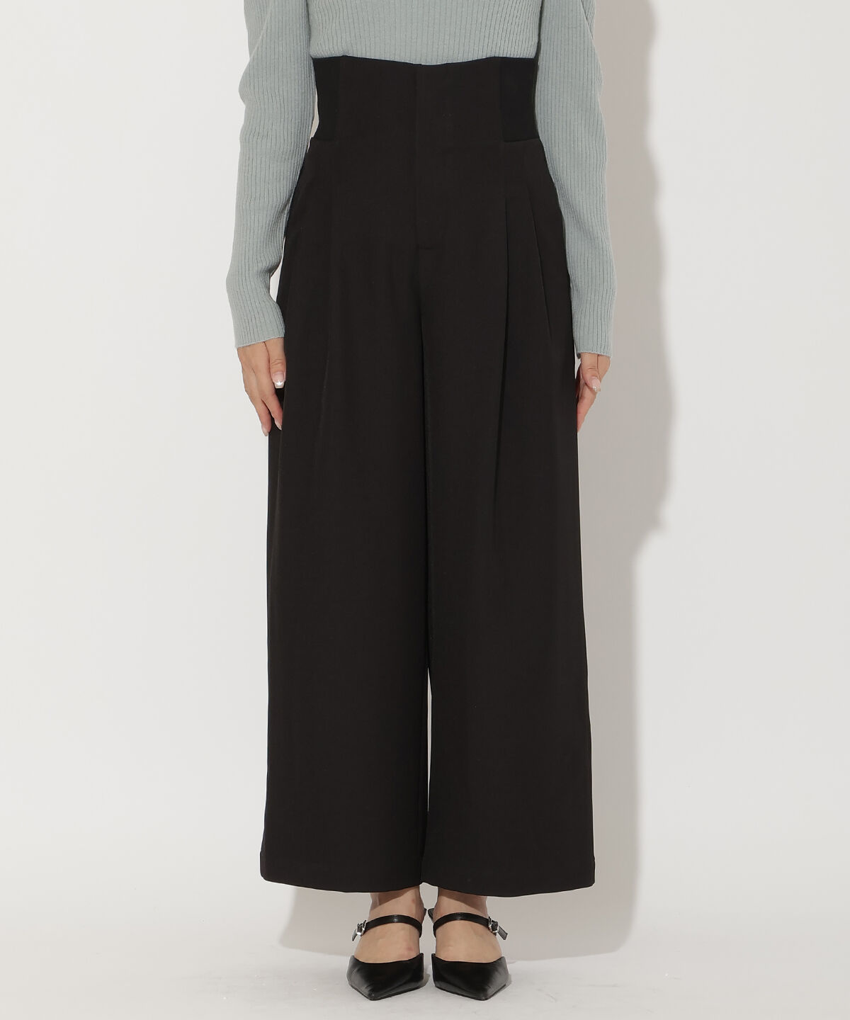 アンドクチュール「ウエストリブワイドパンツ」|その他|