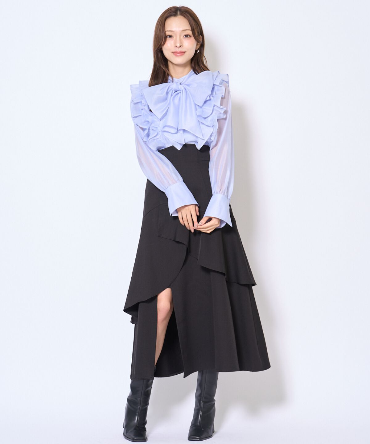 アンドクチュール「インナーミニティアードスカート」|フレア|