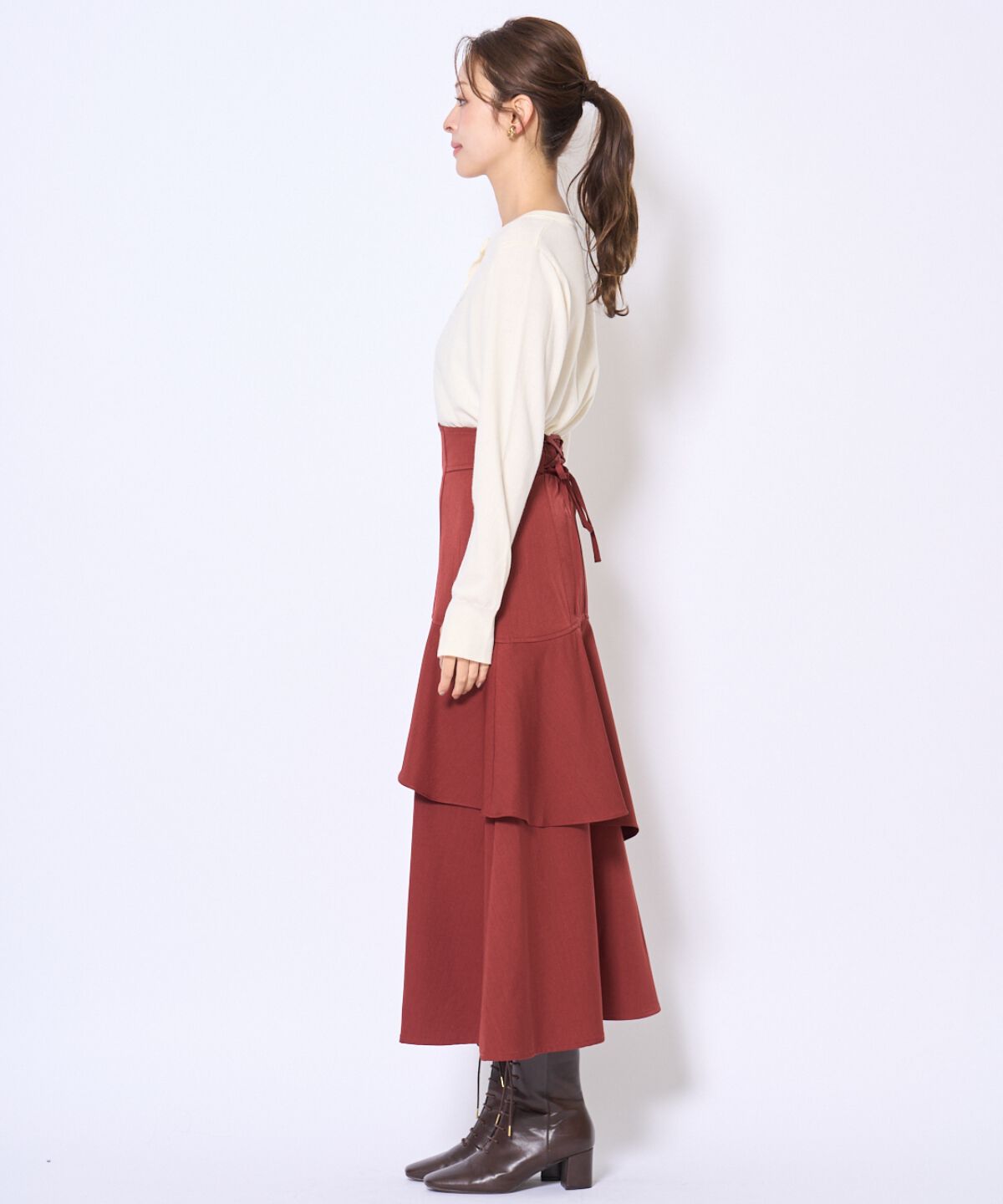 アンドクチュール「インナーミニティアードスカート」|フレア|