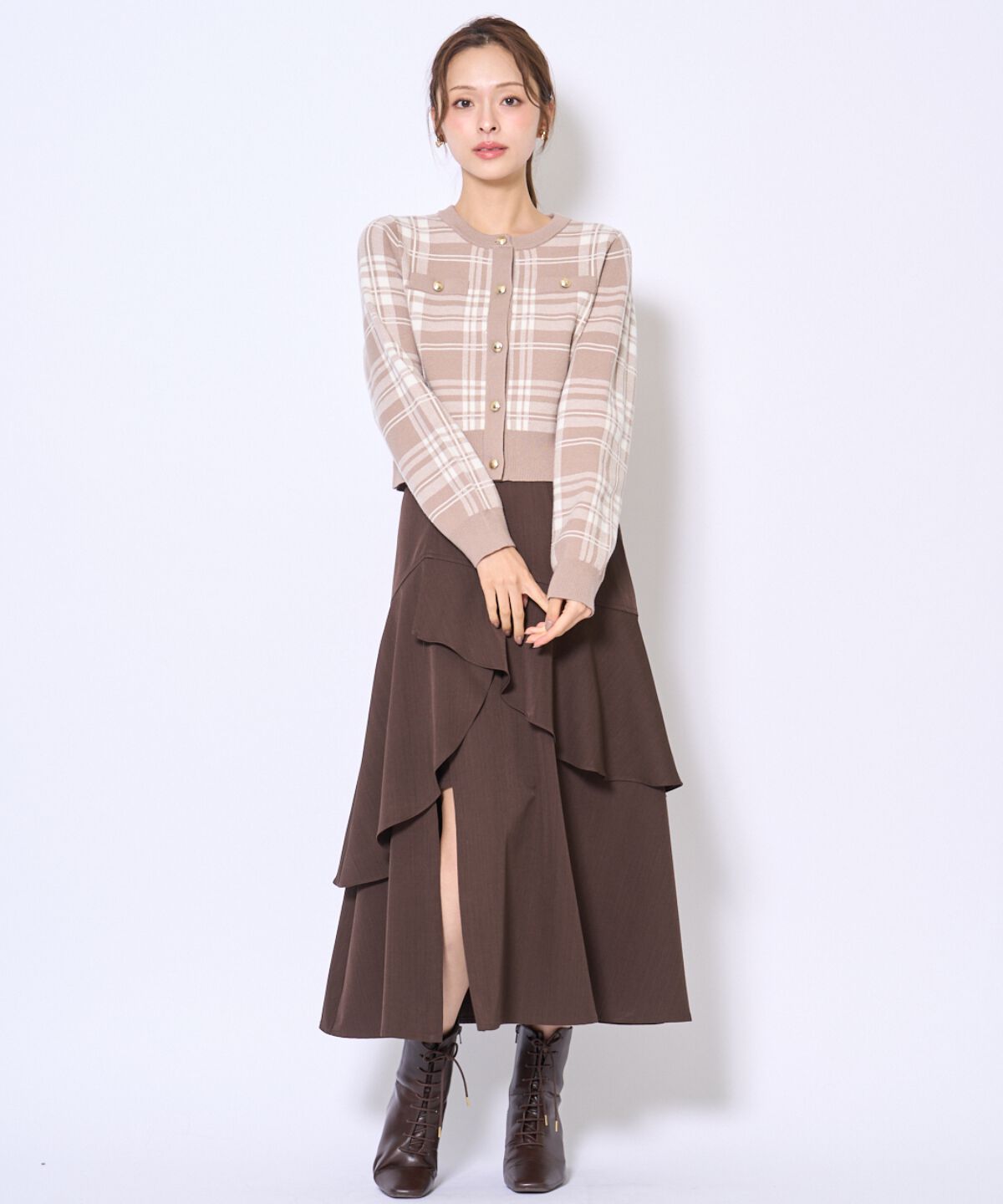 アンドクチュール「インナーミニティアードスカート」|フレア|