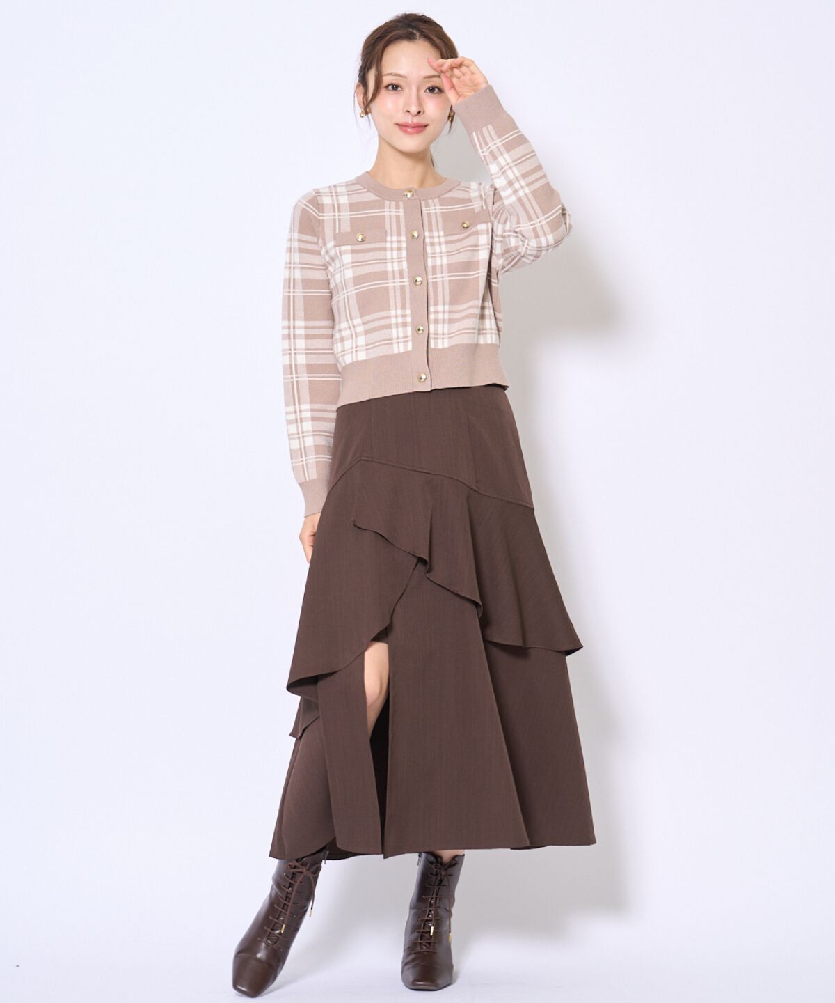 アンドクチュール「インナーミニティアードスカート」|フレア|