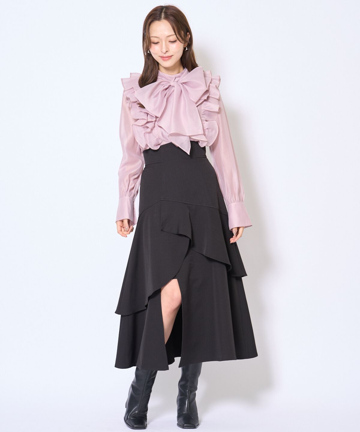 アンドクチュール「インナーミニティアードスカート」|フレア|