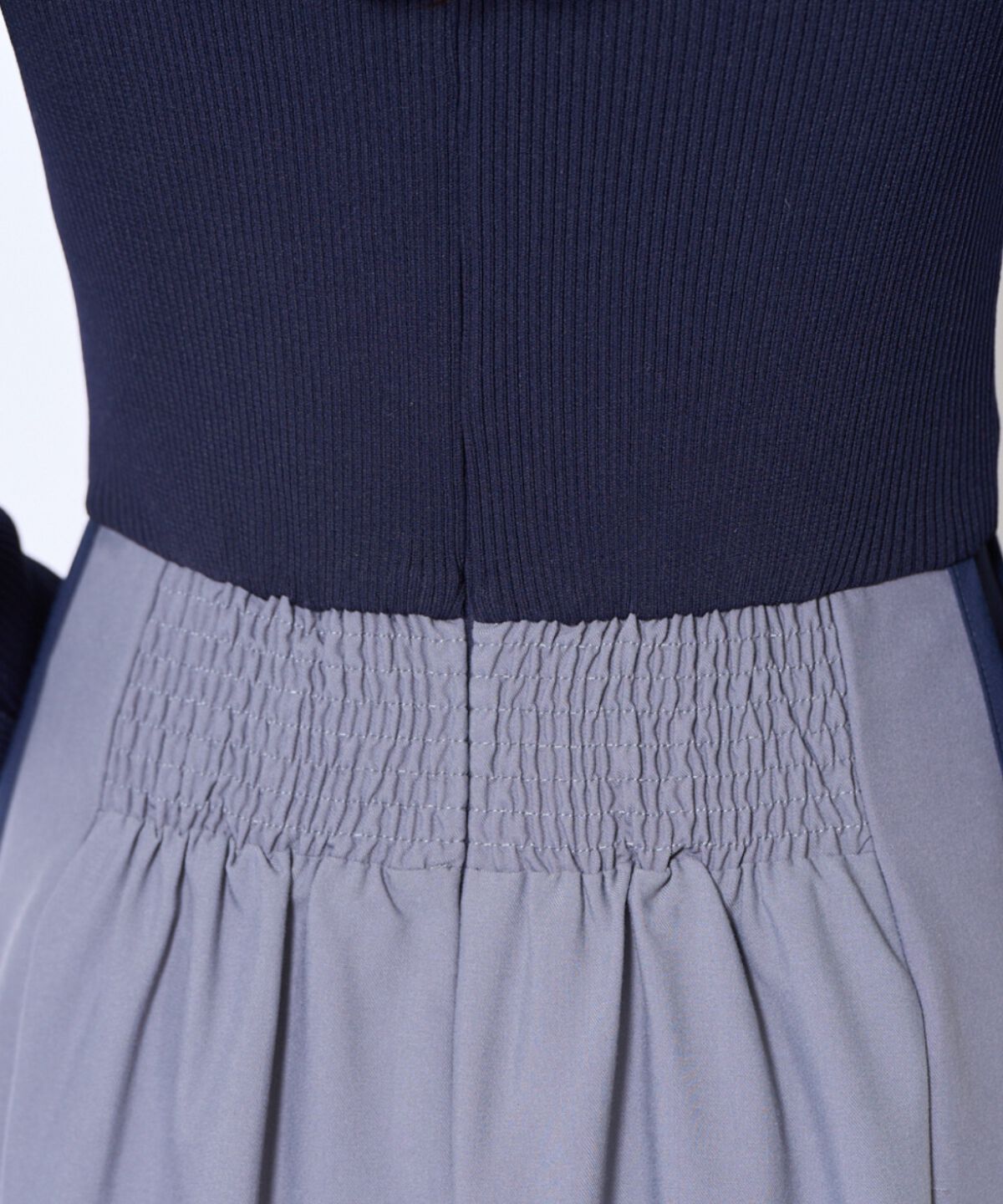 アンドクチュール「配色ドッキングワンピース」|ワンピース|