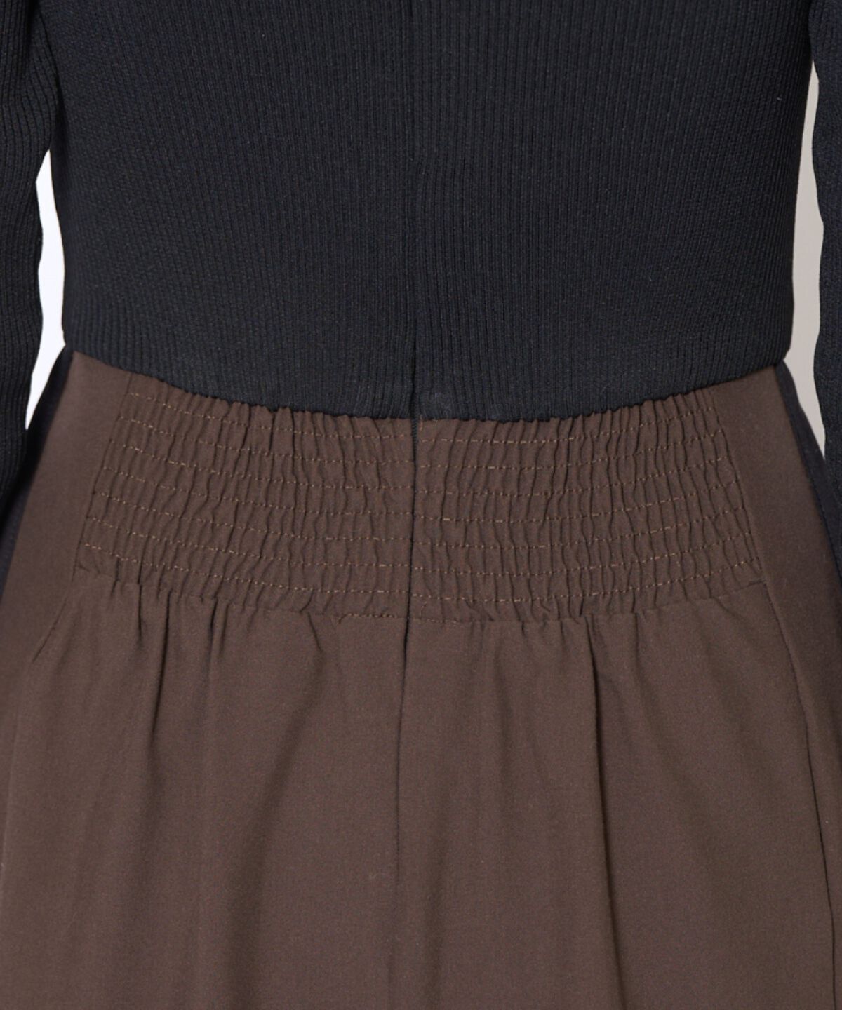 アンドクチュール「配色ドッキングワンピース」|ワンピース|