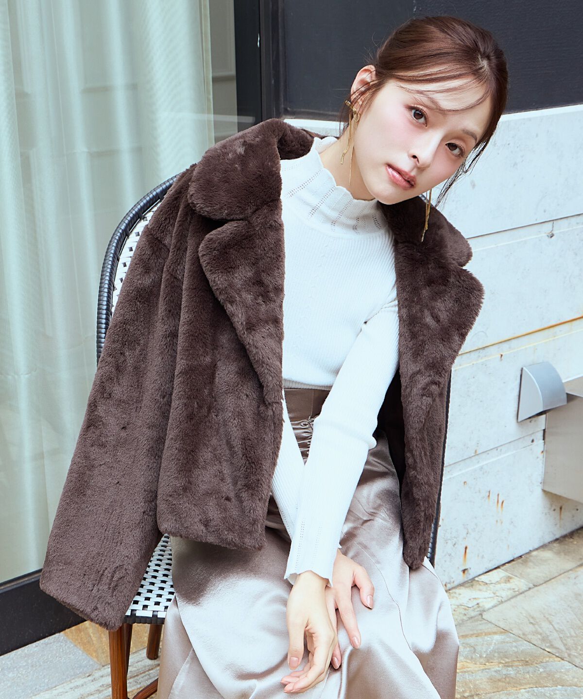 アンドクチュール「スカラハイネックニットプルオーバー」|ニット・セーター|