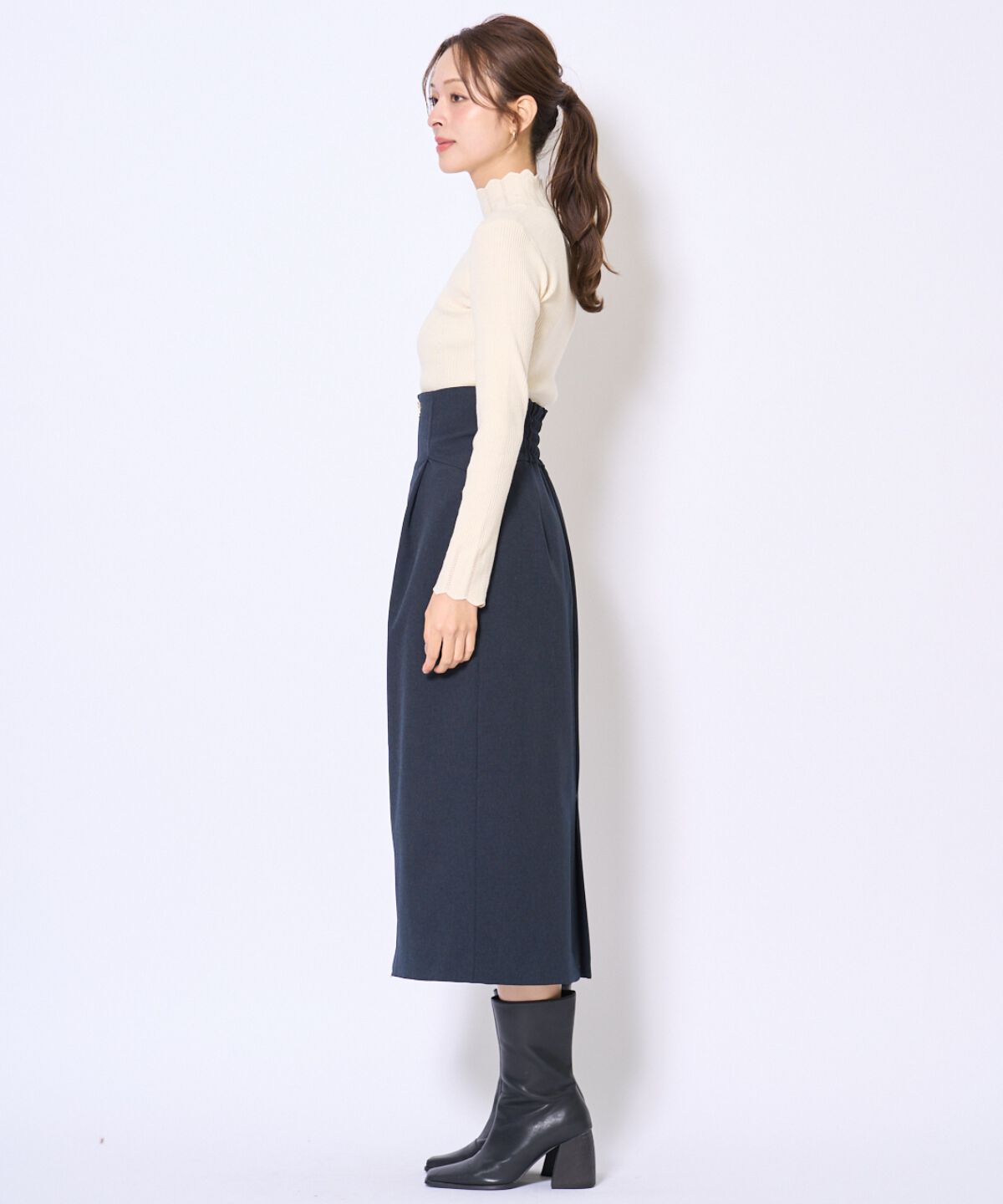 アンドクチュール「スカラハイネックニットプルオーバー」|ニット・セーター|