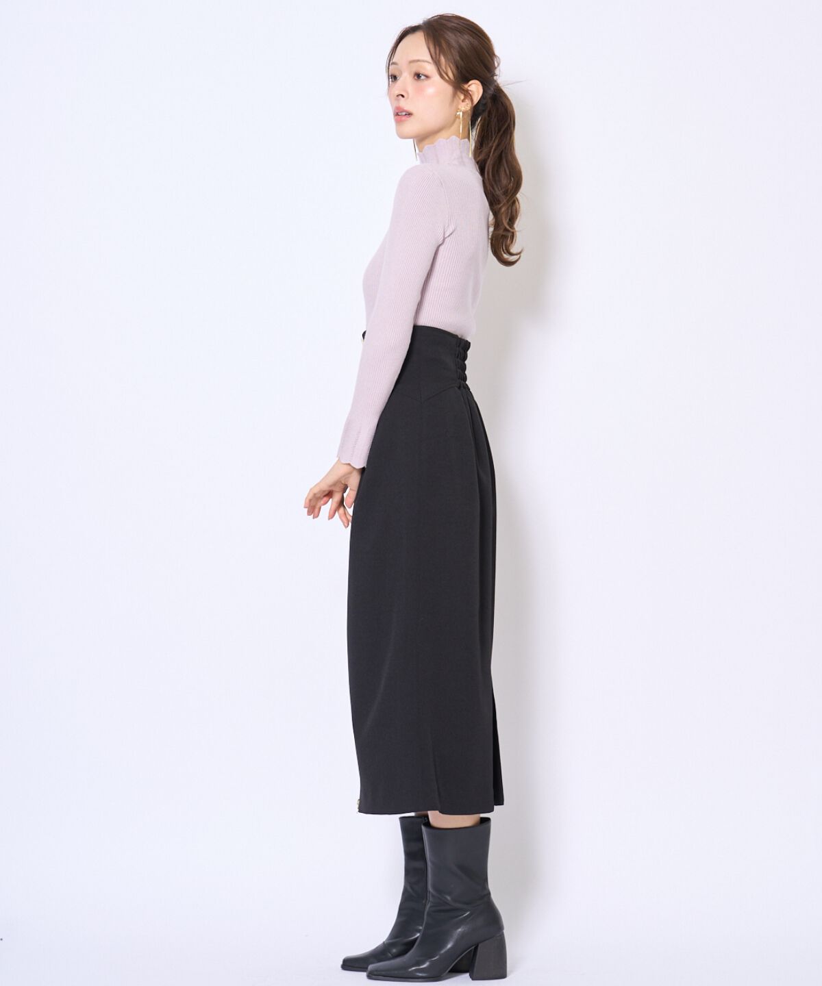 アンドクチュール「スカラハイネックニットプルオーバー」|ニット・セーター|