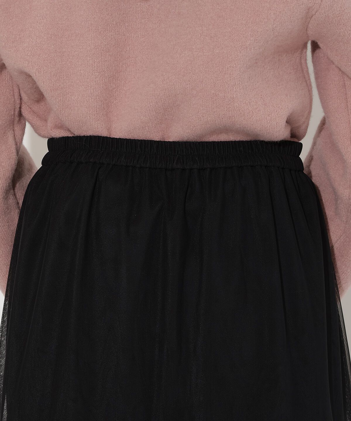 アンドクチュール「チュールティアードギャザースカート」|フレア|