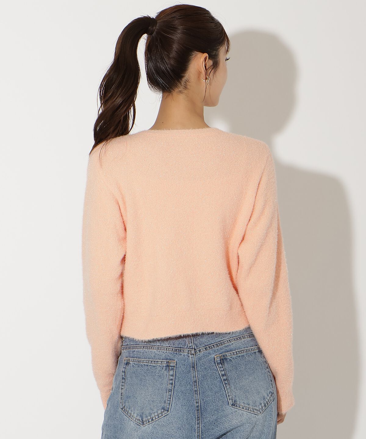 アンドクチュール「ラメシャギーニットカーディガン」|カーディガン|